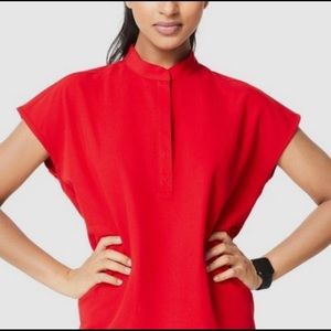 FIGS Rafaela Scrub Top- Red Limited Edition